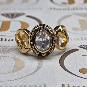 Anello donna classe pietra preziosa personalizzato argento sterling 925 regalo college per figlia - Foto 1 di 11