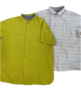Lot Of 2 Mountain Hardwear Mens XL Short Sleeve Button Hiking Fishing Shirts - Picture 1 of 13