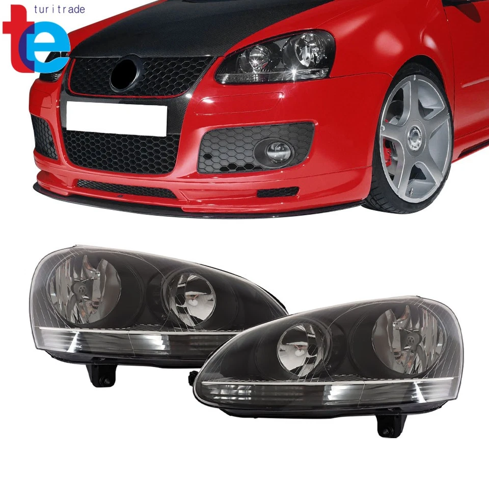 Headlight For Volkswagen Rabbit 2006-09&Jetta 05-10 Halogen Lamps Right&Left - Image 1 of 4
