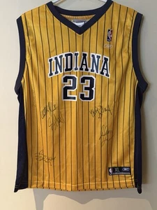 Vintage Reebok Indiana Pacers Ron Artest Jersey With Eleven (11) Autos 1/1 - Picture 1 of 14