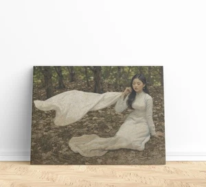 Sexy Woman Traditional Dress Oil Painting Bedroom Home Decor Canvas Painting - Picture 1 of 3