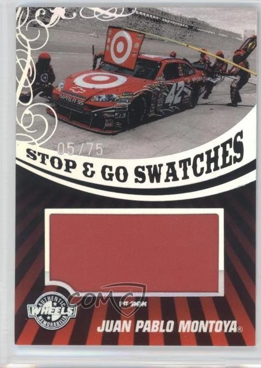 2009 Wheels Main Event Stop & Go Swatches Holo Pit Sign /75 Juan Pablo Montoya - Image 1 of 2