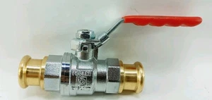 Pegler 3/4 PN25 Full Bore Ball Valve Red Lever - Yorkshire PB500 VSH XPress 22 - Picture 1 of 6