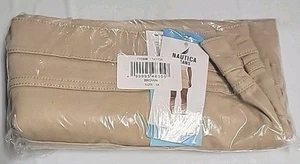 NWT Nautica Jeans Women's Plus Size 3X Chino Four Pocket Twill Shorts TAN - Picture 1 of 2
