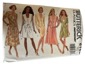 Butterick Sewing Pattern 6162 Career Skirt Suit Jacket Shorts Blazer UC 6 8 10 - Picture 1 of 13