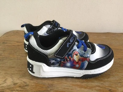 MARVEL AVENGERS IRON MAN LIGHT UP SNEAKERS ATHLETIC SHOES BOYS SIZE 10 - Image 1 of 4