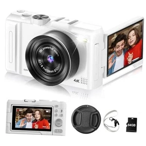 Digitalkamera 4K für Fotografie, 50MP Vlogging Kamera für YouTube Video weiß - Bild 1 von 7