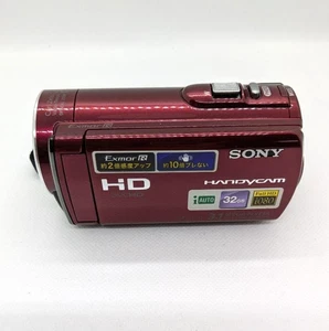 Sony Handycam HDR-CX170 HD Camcorder 25x Optical Zoom Red Tested Japan - Picture 1 of 7