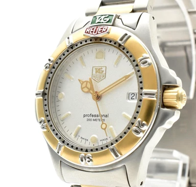 Vintage [N MINT] TAG Heuer 995.713A 4000 Professional 200M Men's Watch JAPAN - Image 1 of 4