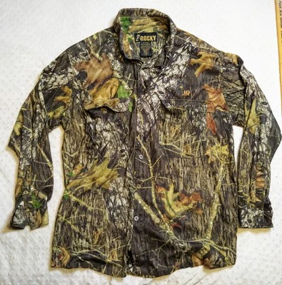Mens Rocky Mossy Oak BreakUp Camo Scent IQ Atomic XL ButtonUp Shirt Size XLarge  - Image 1 of 4