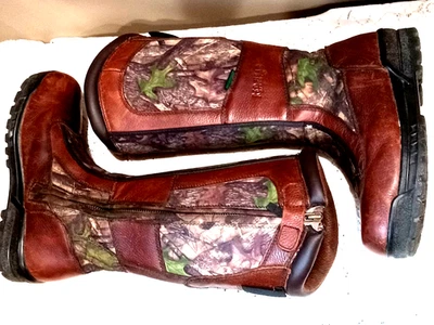 Red Head Snake Proof ,Camo ,Waterproof Hunting Boots Mens sz 8 side zip 16" - Image 1 of 4