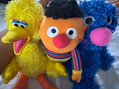 Authentic Sesame Street Stuffed Plush Lot Grover , Ernie, & Big Bird - Изображение 1 из 4