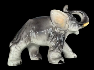 Vintage Elefant Figur 4 Zoll Keramik Rüssel asiatisch Japan - Bild 1 von 9