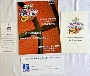 DECEMBER 28 1996 ROCK N ROLL SHOOTOUT BASKETBALL PROGRAM + MEDIA PASS GUND ARENA - Picture 1 of 3