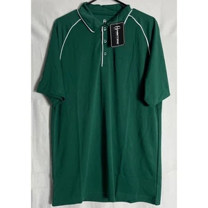 NEW Harrow Exult Polo Shirt Mens Sz L Forest Green Moisture Wicking Sport Tech - Picture 1 of 11