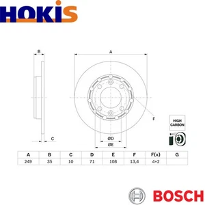 2x BRAKE DISC 0 986 479 H15 FOR PEUGEOT 208II2008II CITROËN C4/III/X OPEL - Picture 1 of 8