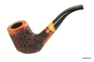 Pipa BLTP1958 - Rusticata - Bent Poker - filtro 9mm - Picture 1 of 7