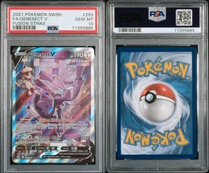 Pokemon Genesect V PSA 10 Gem Mint Fusion Strike #255 Englisch - Bild 1 von 3