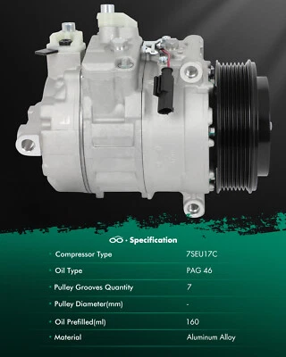 For 2009-2013 2014 Porsche 911 Boxster Cayman A/C Compressor CO 10808JC - Image 1 of 4