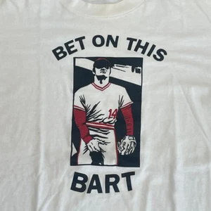 T-shirt vintage Pete Rose manica corta bianca maglietta tutte le taglie - Foto 1 di 2