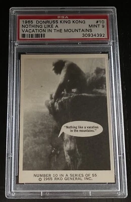 PSA 9 1965 Donruss King Kong #10 Nothing Like Vacation Horror Monster 60s Mint - Image 1 of 2