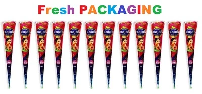 NATURAL MEHNDI HAND MADE Organic Kajal Dark Brown Henna Mehndi Cones Natural Pure & Fresh PPD Free UK
