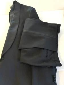 Tuta smoking Ermenegildo Zegna uomo 42L nero lana raso risvolto singolo bottone Italia - Foto 1 di 22