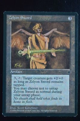 Magic The Gathering MTG ZELYON SWORD Fallen Empires LP Lightly Played - Image 1 of 2