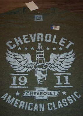 VINTAGE STYLE GM CHEVROLET Cars Trucks T-Shirt Mens SMALL NEW w/ Tag - Image 1 of 4