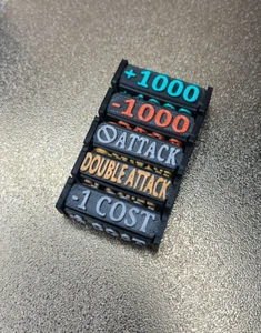 TCG Tokensystem, Komplettset, Effektwürfel, Stärkezähler, Dice, One Piece, 5 Stk - Bild 1 von 5