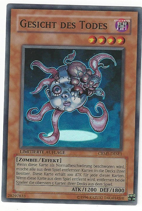Yu Gi Oh! 1 Gesicht des Todes CRMS-DESE1 Limitierte Auflage Foil - Bild 1 von 1