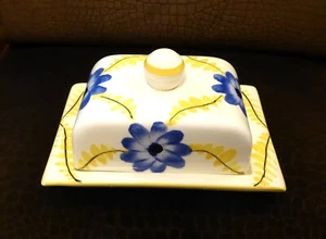 !!!!! ART DECO SCHRAMBERGER MAJOLIKA SCHÖNE BUTTERDOSE MALDEKOR !!!!! - Bild 1 von 4
