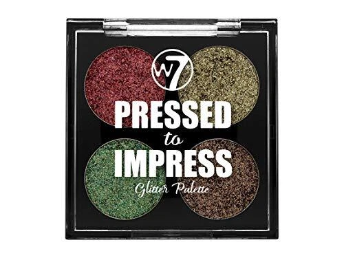 W7 Pressed to Impress Glitter Compact Palette for Eyeshadows - In Vogue New* - Image 1 of 1