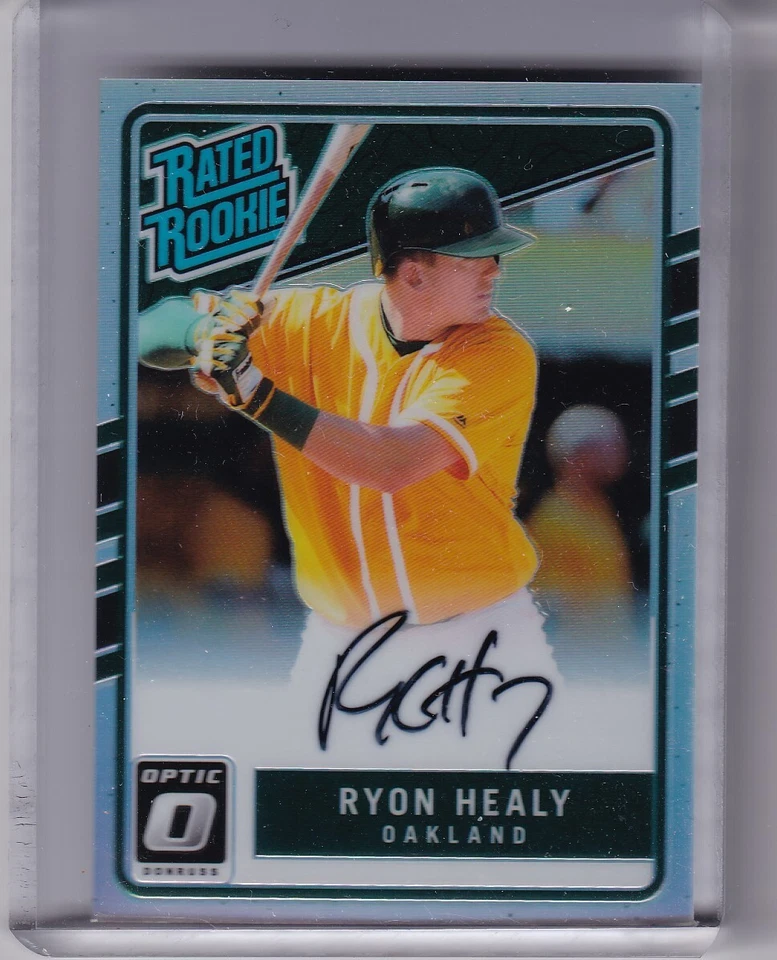 2017 DONRUSS OPTIC #RRS-RH RYON HEALY AUTOGRAPH RC REFRACTOR A'S 46/150 9172 - Image 1 of 1