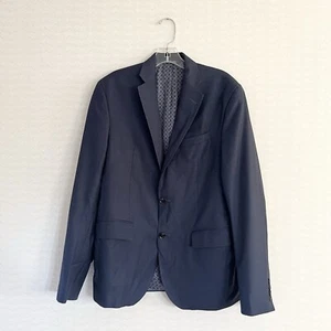 Ted Baker Endurance Navy Blue Mens Blazer Sportcoat Jacket Size 40R Wool Work - Picture 1 of 7