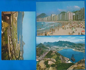 set of 3 postcards, Varig Airlines aviation, Brazil, rio de Janeiro - Picture 1 of 2