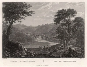 Schlangenbad Gesamtansicht Original Kupferstich Schnell 1826 - Picture 1 of 1