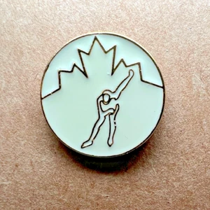 Vtg Lapel Pin Winter Olympics SPEED SKATING Calgary Canada Games 1988 Jacket Tac - Picture 1 of 6