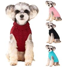 Dog Sweater for Small Dogs Puppy Clothes Winter Warm Turtleneck Schnauzer Chihua