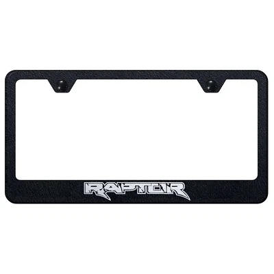 Ford Raptor Laser Etched Logo Stainless Steel License Plate Frame - Image 1 of 4