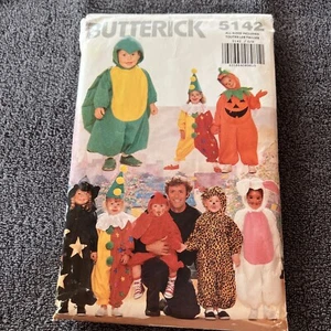 Butterick Pattern 5142 Toddler/Children's Costume, Turtle, Witch, Clown, Cut - Picture 1 of 6