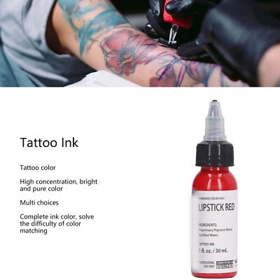 (Lippenstift Rot) 30ml Tattoo Tinte Hohe Konzentration Multi Colors Tattoo GD2 - Bild 1 von 4