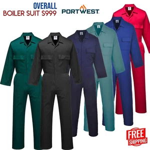 Genuine Portwest S999 Men's Coverall Overalls Mechanic Boiler Work Safety Suit - Picture 1 of 13