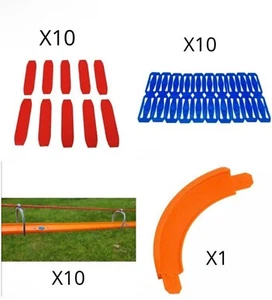 Hot Wheels Compatible 90 De High Bank Turns + 10 Red Suspension + 20 Connectors - Picture 1 of 1