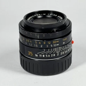 Leica Summicron-M 35 mm f/2 obiettivo telemetro ASPH 1999 Germania 11879 NERO - Foto 1 di 8