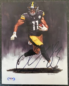 PITTSBURGH STEELERS CHASE CLAYPOOL SIGNED autographed FOOTBALL 8X10 PHOTO PSA - Picture 1 of 2