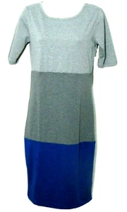 NWT Colorblock Stretch Sheath Dress Womens XS Scoop Neck Travel Academia Preppy - Picture 1 of 8