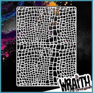 Snakeskin #2 - Reusable Airbrush Stencil Template - Picture 1 of 4