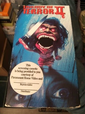 Trilogy of Terror II RARE Screener Tape VHS horror African Zuni doll blood gore - Image 1 of 4