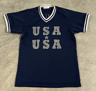 Camiseta de beisebol masculina vintage EUA Tamiami Bulldogs malha pônei juvenil tamanho médio - Imagem 1 de 4